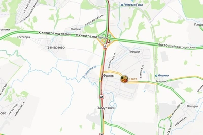 На въезде в Пермь образовалась многокилометровая пробка