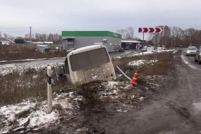 Автобус №115 слетел в кювет: 8 пострадавших