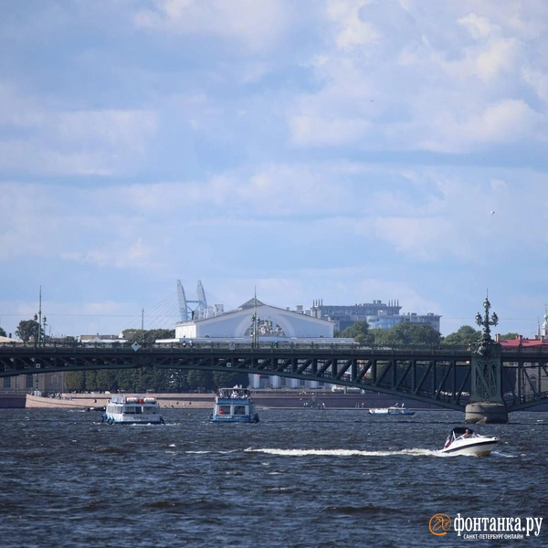 В Петербурге Ростральные колонны зажгли в честь Дня окончания Ленинградской битвы | Источник: Валентин Егоршин / FONTANKA.RU