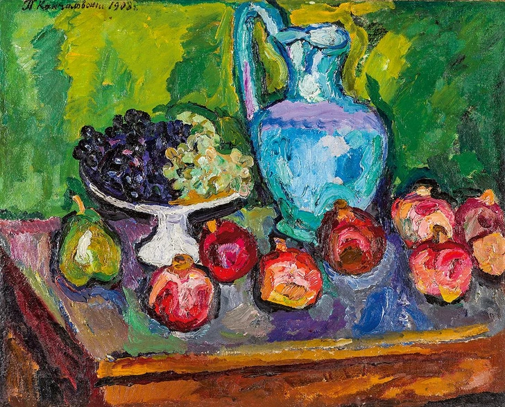 Петр Кончаловский. «Натюрморт с гранатами», 1908. Государственный музей-заповедник Ростовский кремль. | Источник: пресс-служба выставки