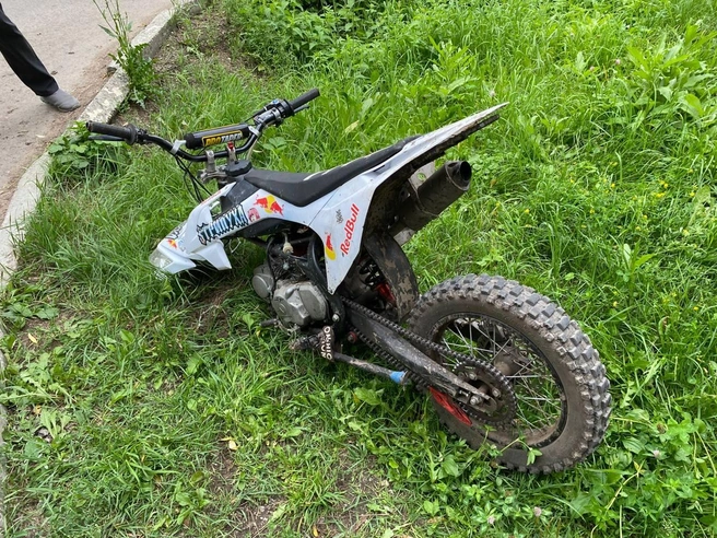 Мотоцикл юного водителя. который остался безе переднего колеса | Источник: Госавтоинспекция Рязанской области