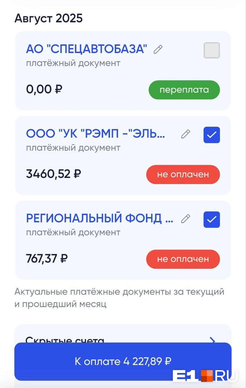 Екатеринбурженка показала, сколько платит за квартиру на Эльмаше | Источник: читатель E1.RU