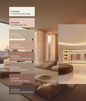 Цветом года Pantone 2025 стал оттенок Mocha Mousse