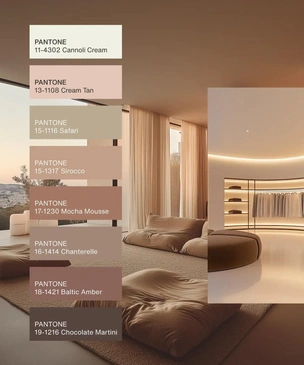 Цветом года Pantone 2025 стал оттенок Mocha Mousse