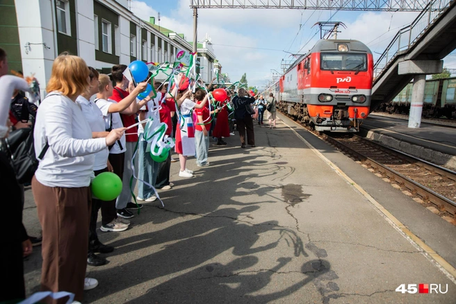 Всего у театрального поезда 25 остановок | Источник: Надежда Тихомирова / 45.RU