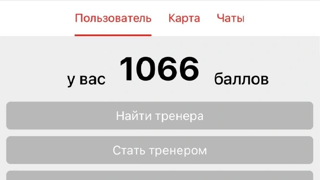 У корреспондента 59.RU сейчас 1066 баллов | Источник: Скриншот приложения «Умный спорт»
