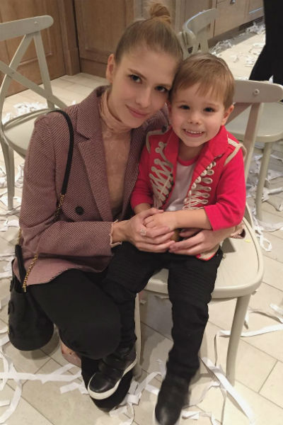 Лена Перминова с сыном