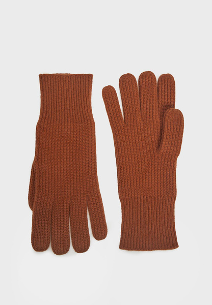 Оранжевые перчатки из кашемира