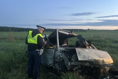 Два человека погибли при опрокидывании автомобиля на уральской трассе