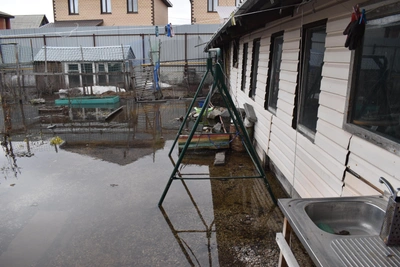 Паводок затопил Порт-Артурские переулки в Новосибирске