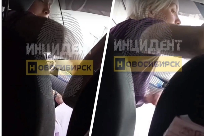 По словам очевидца, пассажирка «всю дорогу» била водителя и мешала ему вести автомобиль | Источник: телеграм-канал «Инцидент Новосибирск»