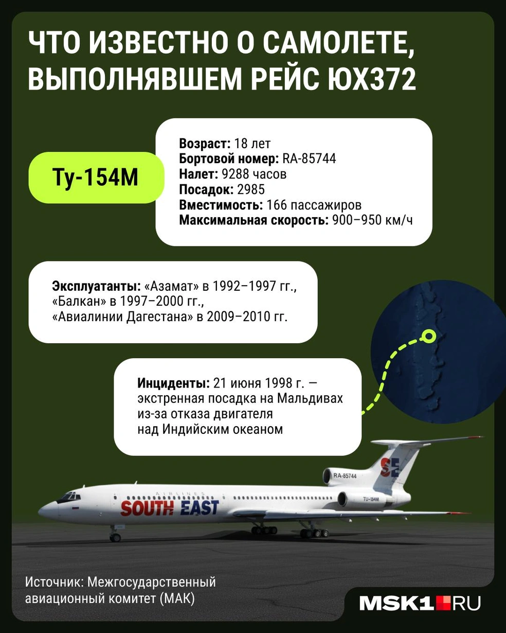 Что известно о разбившемся Ту-154 | Источник: Евгения Бикунова / Городские медиа