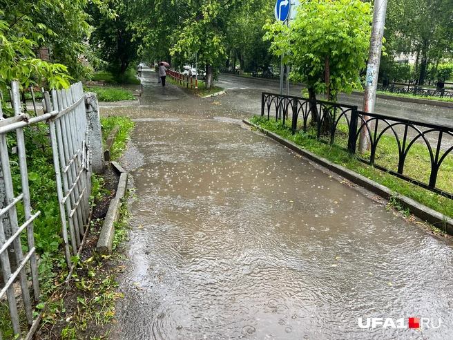 Вот зачем нужны бордюры | Источник: Андрей Бирюков / UFA1.RU