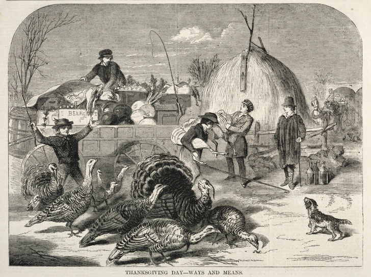 Уинслоу Хомер (1836-1910). «Thanksgiving Day. Ways And Means», 1858. Гравюра. | Источник: Legion Media