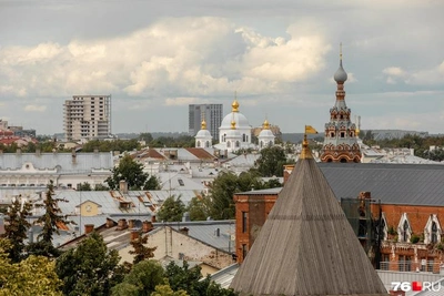 Панорама Ярославля с высоты звонницы