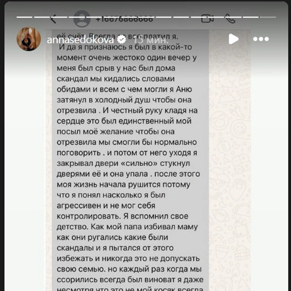 Источник: annasedokova / Instagram.com (экстремистская организация, деятельность запрещена на территории РФ)