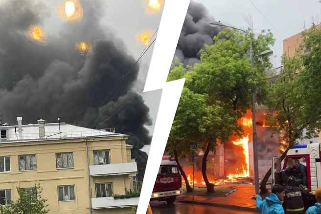 На востоке Москвы загорелся ТЦ «Семеновский пассаж» | Источник: Соколиная гора (Реальные соколинцы) / T.me