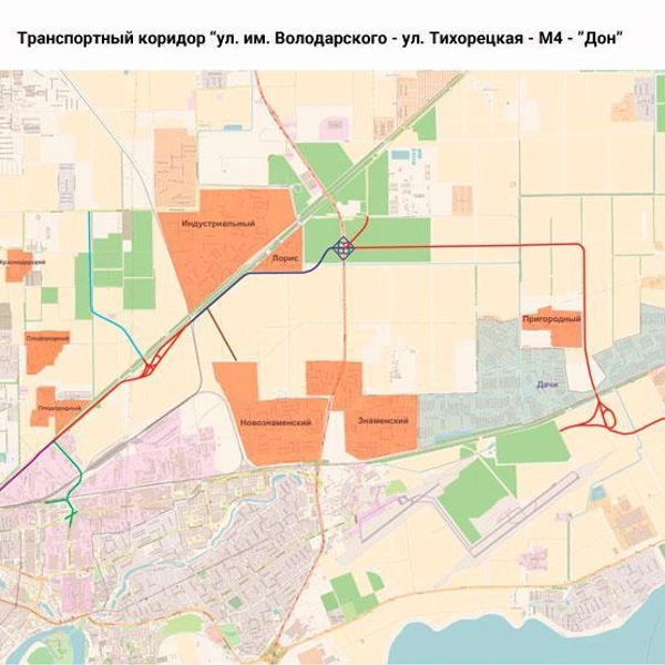 Схема транспортного коридора (схема 2018 года) | Источник: Администрация Краснодара