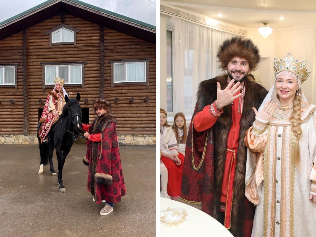 Пермяки сыграли свадьбу в народных костюмах царя и царицы