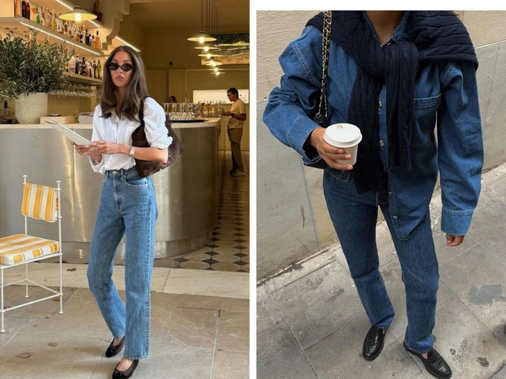 Джинсы mom fit снова в моде — как стилизовать любимый фасон в 2025 году | marieclaire.ru