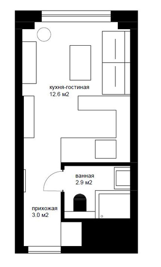 Серийный интерьер: квартира 19 м² в эко-стиле в Москве