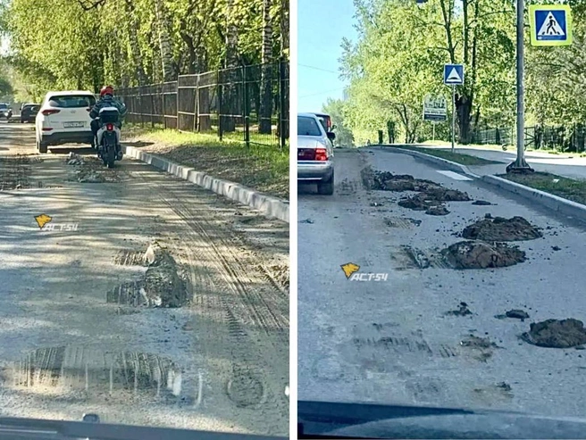 Задняя створка кузова одного из самосвалов оказалась плохо закреплена. | Источник: «АСТ-54 Black» / Телеграм
