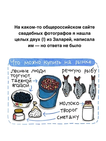 Художница даже рассказала, что можно купить на рынке в Заларях | Источник: @anyadesnitskaya / Instagram (экстремистская организация, деятельность запрещена на территории РФ)
