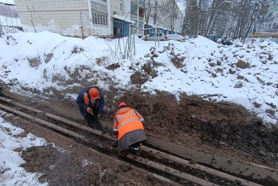 Ежедневные работы по ремонту теплосетей в Костроме