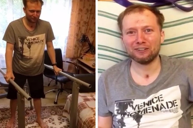 Валентин Котляров не может самостоятельно ходить и нормально говорить после случившегося с ним в «Ё-баре» | Источник: Миши Мавши / t.me / mikhailmavashi