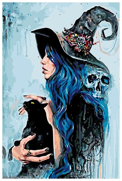 Картина по номерам «Синевласая ведьма»