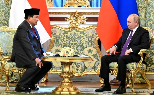 kremlin.ru | Источник: Владимир Путин с президентом Индонезии Прабово в 2024 году