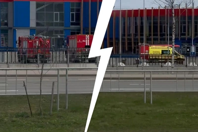 Машины МЧС у волейбольного центра в Ярославле оказались на учениях