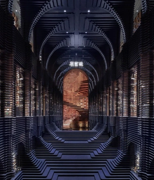 Огромная черная лестница и 400 000 кирпичей: книжный магазин в Китае