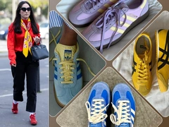 Цветные кроссовки на плоском ходу — единственный модный вариант на весну-2026