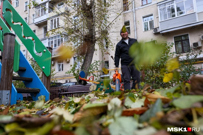 Во дворах постоянно работают коммунальщики, но жители не довольны их работой | Источник: Артем Устюжанин / MSK1.RU