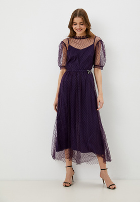 Платье и брошь Vera Moni, цвет: фиолетовый