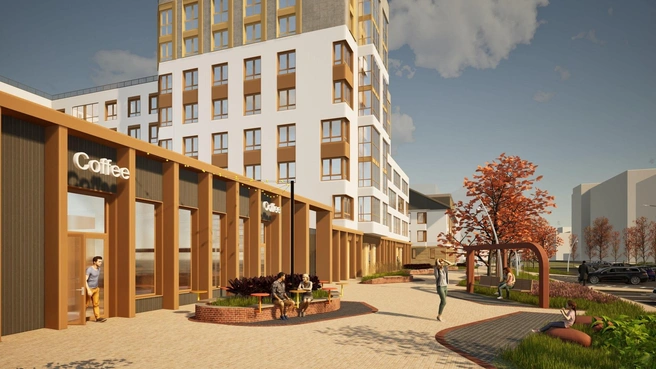 Во дворе организуют зоны отдыха, детские и спортивные площадки без машин | Источник: Группа Аквилон