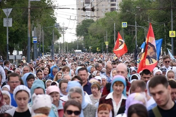 Колонна верующих прошла маршрут в 5 километров | Источник: Администрация Оренбурга
