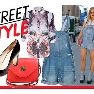 Street Style: джинсовый комбинезон