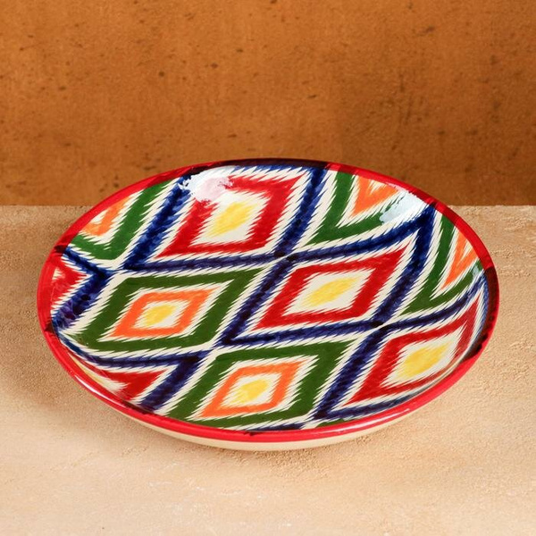 Сервировочная тарелка «Атлас», керамика, «Шафран»