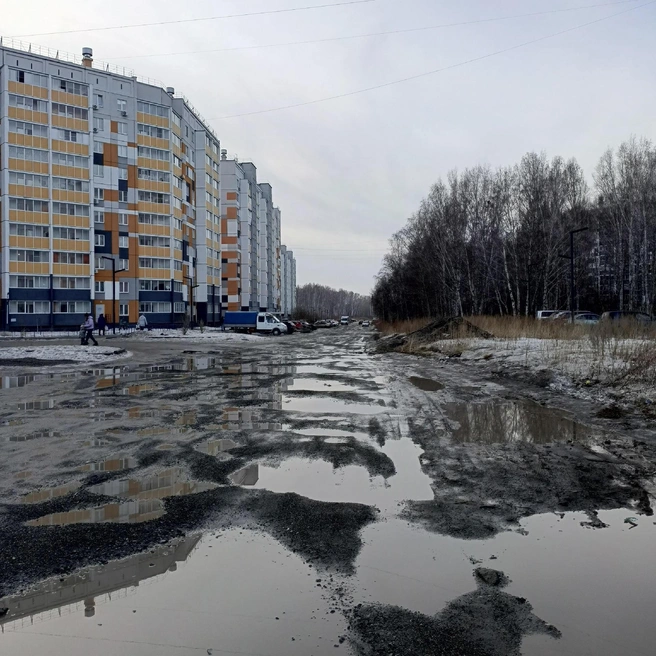 Так дорога выглядела в апреле | Источник: читатель 74.RU