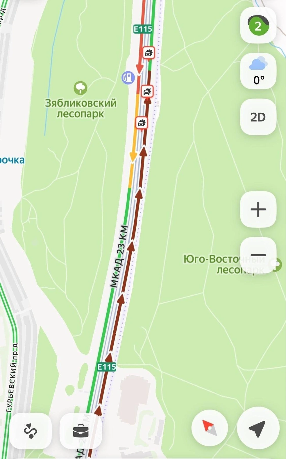 ДТП на МКАД | Источник: Яндекс Карты