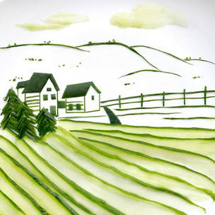 Художница Хонг Йи создает шедевры на тарелке