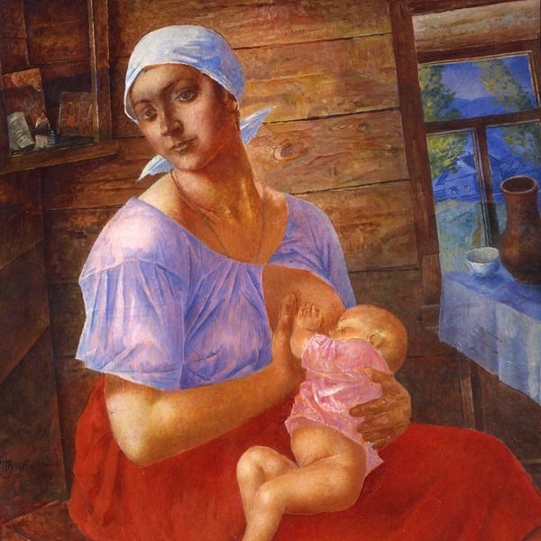 К.&nbsp;С.&nbsp;Петров-Водкин. Мать. Вариант картины (1915) | Источник: Государственный Русский музей