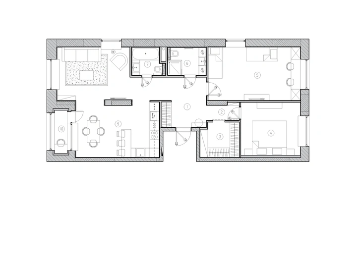 Скандинавская квартира 100 м² в Москве