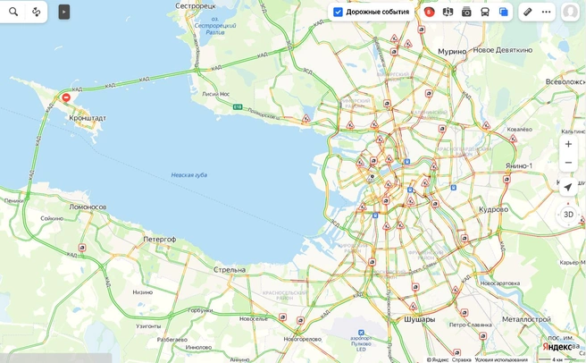 Петербуржцы ползут по 8-балльным пробкам. Московское шоссе встало в обе стороны | www.fontanka.ru