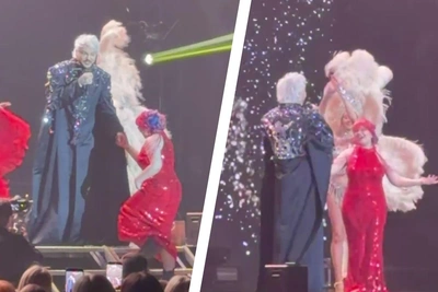 Киркоров пригласил сибирячку в ярком платье на сцену