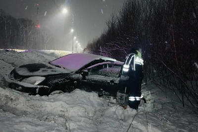 На Урале автомобиль въехал в столб, пострадала 8-летняя девочка