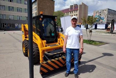 Новая технология очистки дорог от снега в Чите