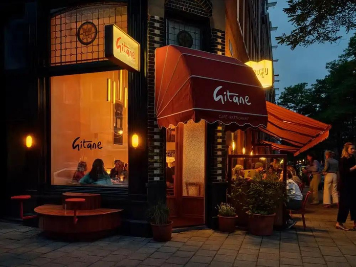 Уютный ресторан Gitane в Амстердаме от Studio Modijefsky